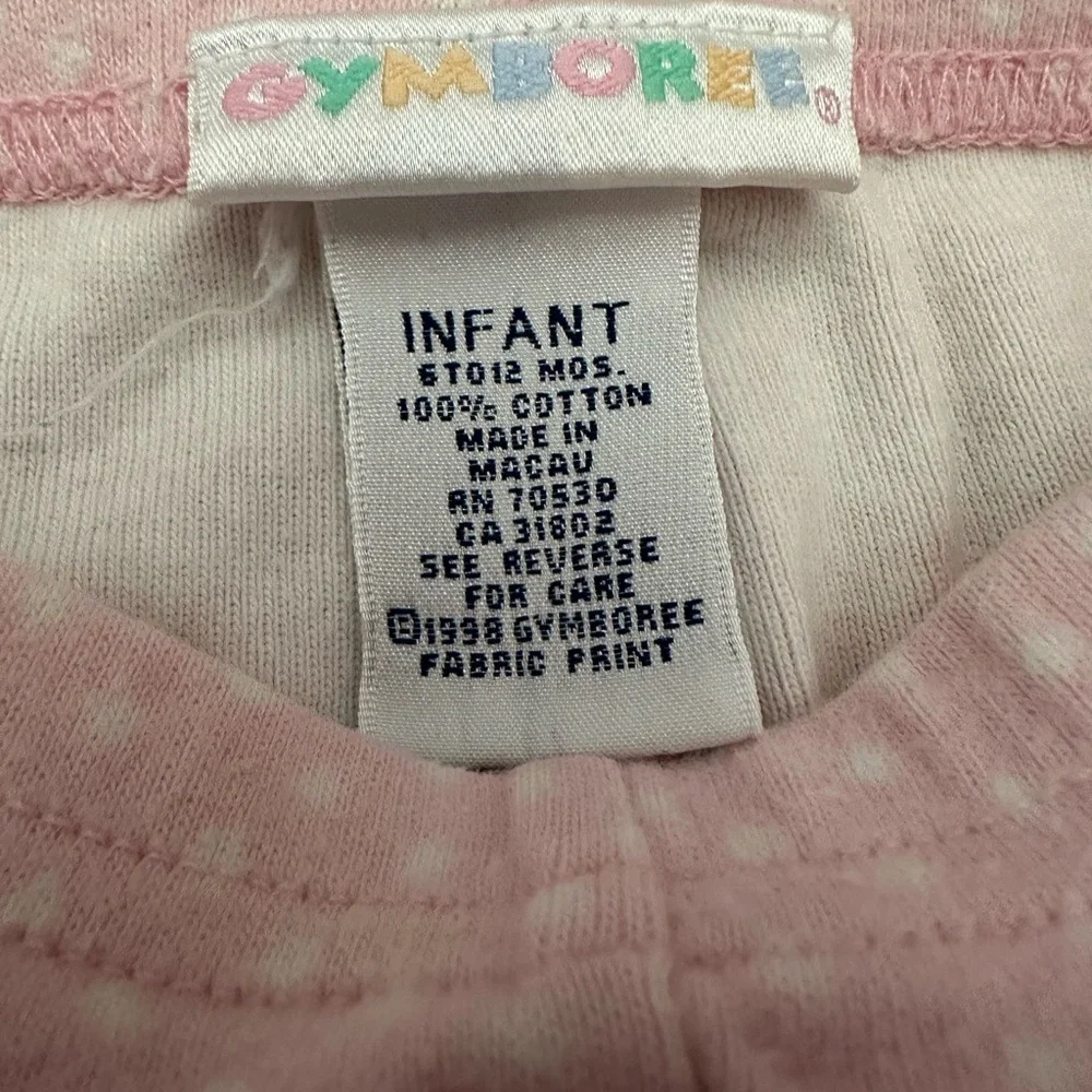 Y2K Gymboree Polka Dot Leggings in Pink Size Infant 6-12 months